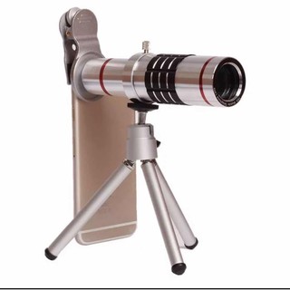 พร้อมส่ง เลนส์กล้องมือถือ Telephoto Lens 18X Clip-on Cell Phone Camera Telescope Lens with Flexible Tripod