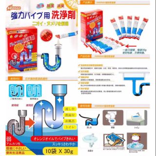 ผงทำความสะอาดท่อน้ำมหัศจรรย์ แก้ปัญหาเศษผม,เศษขยะอุตตันของท่อน้ำ