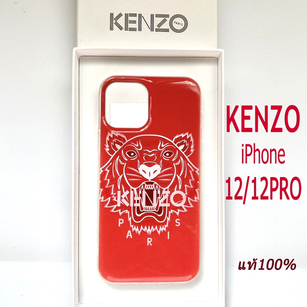 KENZO iPhone 12/ 12pro เคสไอโฟน ใหม่พร้อมกล่อง case iphone เคนโซ่ งานแท้ เคสมือถือ สีแดงอมส้ม ชายหญิง
