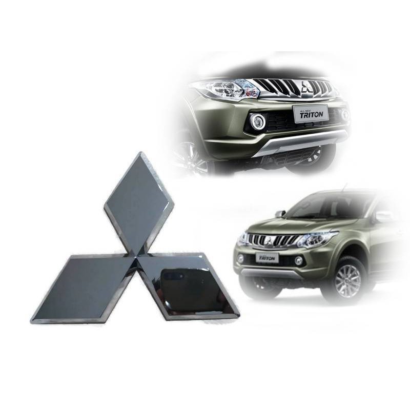 โลโก้​ มิตซู​ logo​ mitsubishi​ Triton2015-2018 ท้ายตราmitsubishi สีเงิน ขนาด 12.5 cmราคาดีที่สุด จบในที่เดียว