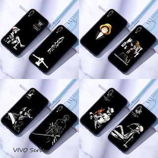 Vivo V5 V5S V7 V7 Plus + V9 V11 Pro V11i เคสมือถือแบบซิลิโคน สำหรับ One Piece Black