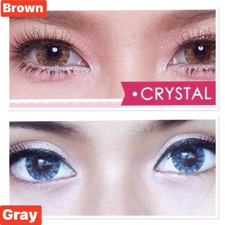 🍀Mini Crystal Brown/Gray🍀สายตาปกติ(kitty kawaii)