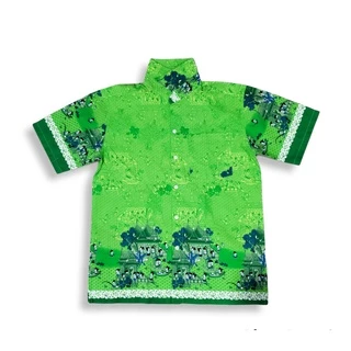 เสื้อเชิ้ต(ผู้ใหญ่)เสื้อลายการละเล่นไทย เสื้อบาติก คอปก ลายเด็กไทย เนื้อผ้าเกรดพรีเมี่ยม