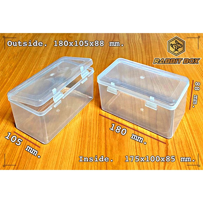 กล่องพลาสติก ขนาด 180x105x88 mm. (ขนาดช่องใส่ของ 175x100xสูง85 mm.) สำหรับใส่สิ่งของขนาดเล็ก อื่นๆ