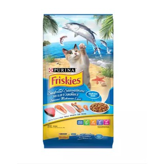 FRISKIES SEAFOOD SENSATIONS (ฟ้า)17 kg  ฟริสกี้ส์ ซีฟู้ด เซนเซชั่น อาหารเม็ดสำหรับแมวโตทุกสายพันธุ์ สูตรปลาทะเล