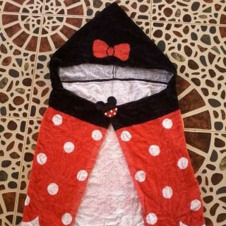 ผ้าคลุมผ้าขนหนูมือสอง ลาย Minnie Mouse