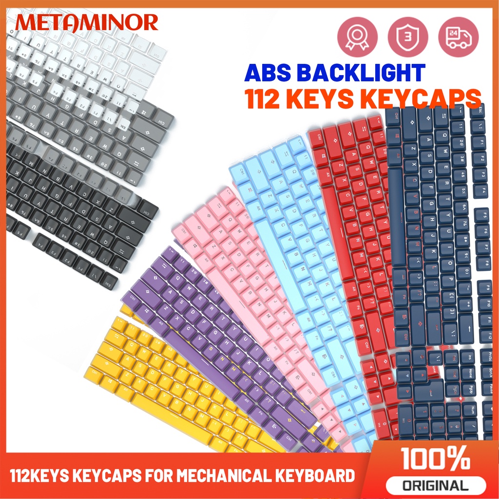 Metaminor 104 ปุ่ม ABS OEM backlit keycaps คีย์บอร์ดเรืองแสง สำหรับคีย์บอร์ดสำหรับ RK61 RK71 61/71/8