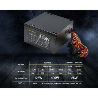 POWER SUPPLY (อุปกรณ์จ่ายไฟ) NUBWO 550 WATT , 650 WATT (NPS-030 NPS-020) NPS650 ไม่มีไฟเลี้ยงการ์ดจอ ประกัน 1 ปี