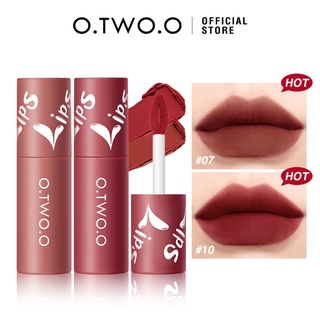 O.TWO.O Velvet Matte Liptint Lip &amp; Cheek Mud Dual-use Lip Clay High Pigmented Long Lasting Not Dry Concealing Lip Lines Liquid Lipstick