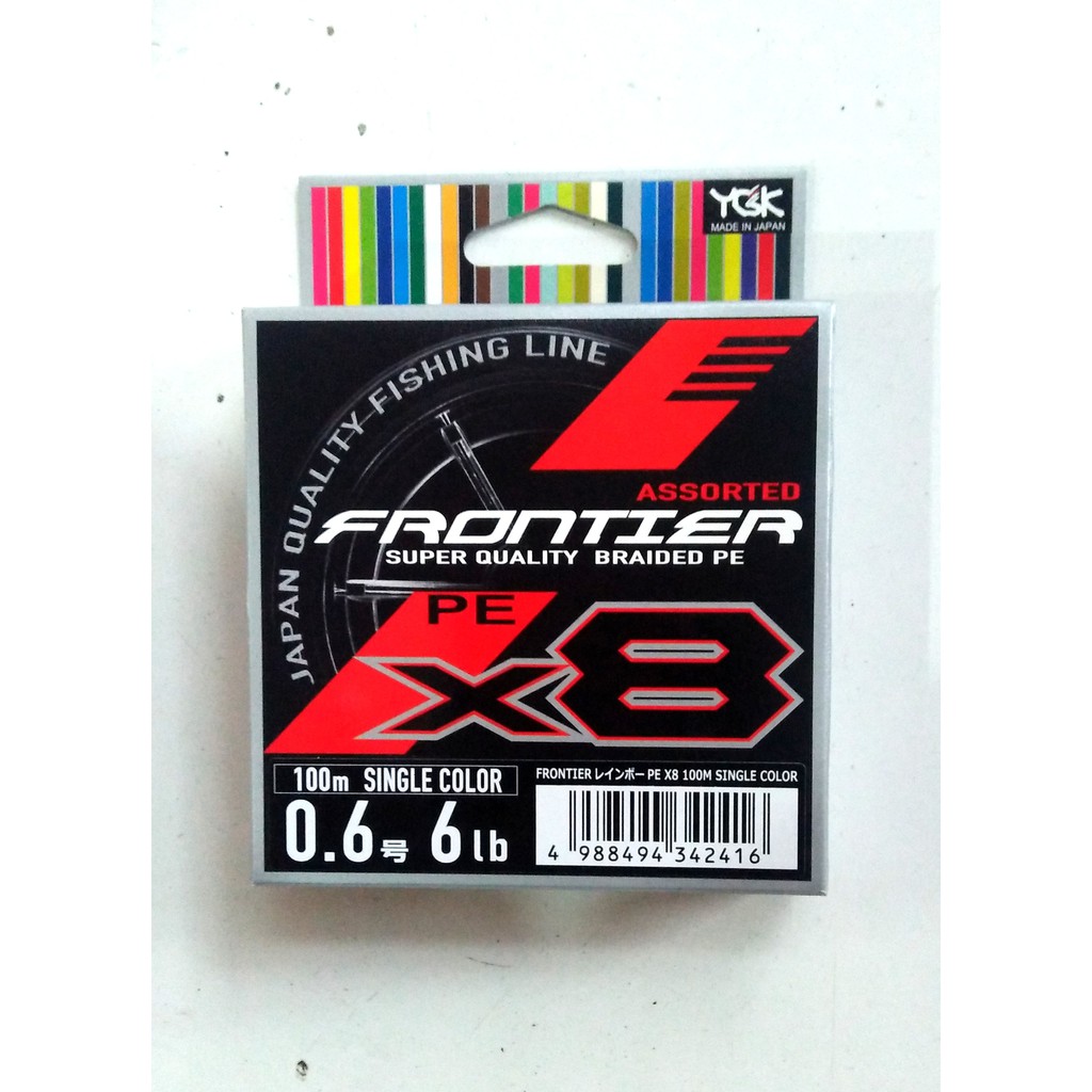 สาย PE 0.8 0.6 YGK Frontier Single Color X8 100m Made in Japan