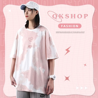 QKshop 💞เสื้อยืดคอกลมแขนสั้น สกรีนลายด่างพาสเทล 🌈มีให้เลือกหลากหลายสี ห้ามพลาดกันนะค้าบ 😆🎉🛍️