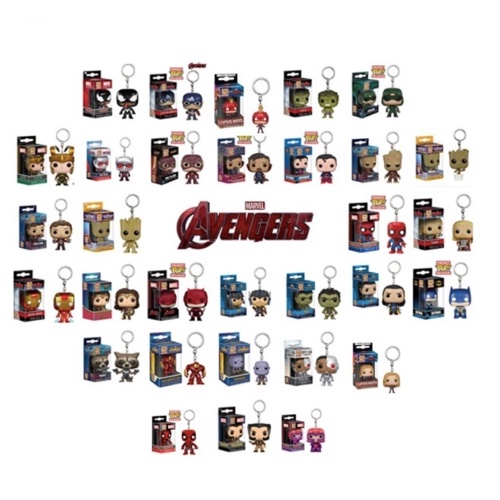 Funko pop Avenger alliance จี้พวงกุญแจ iron man แฟลชกัปตันอเมริกัน Batman