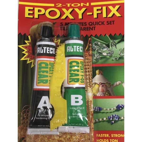 กาวอีพ็อกซี่ EPOXY FIX  2 ตัน สีใส ALTECO กาวติดพลาสติก ตราช้าง