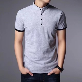 TOP MEN POLO(พร้อมส่ง)เสื้อโปโลคอจีนเนื้อผ้าดี เป็นงาน Unisex ใส่ได้ทั้งชายและหญิงเนื้อผ้าดีมากมีกุดคอไม่ย้วยง่าย M-3XL