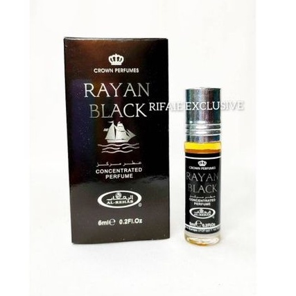 น้ำหอมอาหรับ Rayan Black Parfum by Al Rehab 6ml น้ำหอม​ออยล์​ น้ำหอมดูไบ​