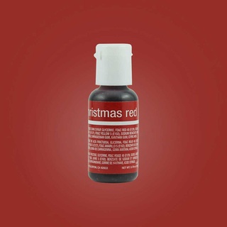 Chefmaster Christmas RED Liqua-Gel Food Coloring 20ml (5133)/0.7oz สีเจลผสมอาหาร สีแดงคริสต์มาส