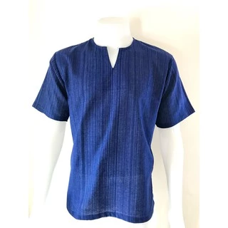 เสื้อผ้าฝ้าย ผ้าพื้นเมือง (TC สายรุ้ง) คอเจาะ แขนสั้น