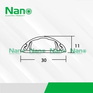 NANO ราง รางเก็บสายไฟโค้ง สีขาว สีเทา รางเก็บสายไฟแบบ หลังเต่า ยาว 1 เมตร NNFT พร้อมกาวสองหน้า