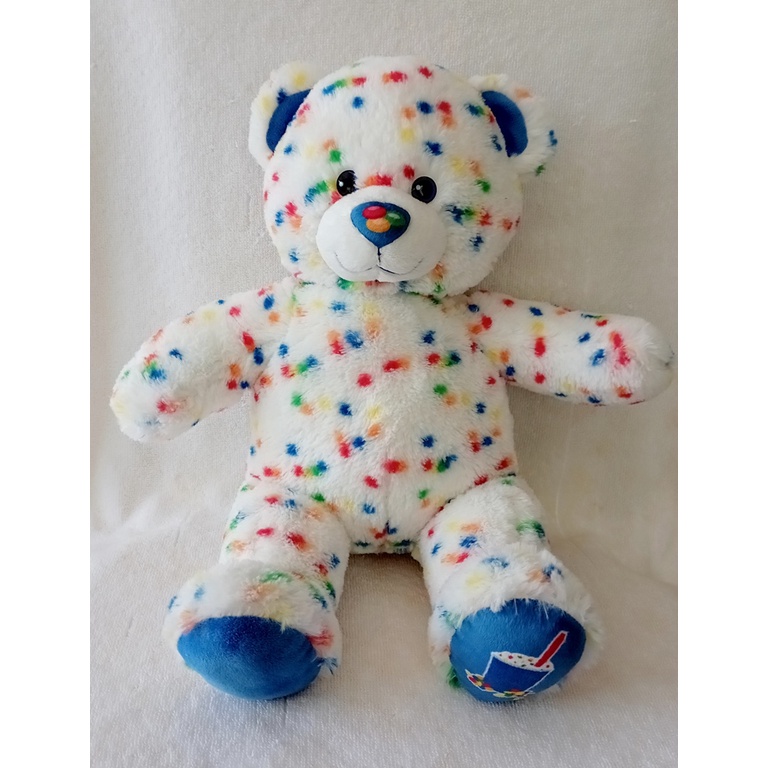 ตุ๊กตาหมี บิ้วอะแบร์ เท้าไอศครีม Build A Bear DQ Dairy Queen Candy Confetti Blizzard Bear ขนาด 17 นิ