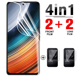 3-in-1 Hydrogel Back Film Lens Protective Film Screen Protector for Xiaomi poco M4 x4 f4 gt nfc pro Redmi k40s k50g k50 gaming