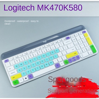 แผ่นฟิล์มป้องกันคีย์บอร์ดเมาส์ไร้สาย ลายการ์ตูนน่ารัก สําหรับ Logitech Logitech mk470 k580