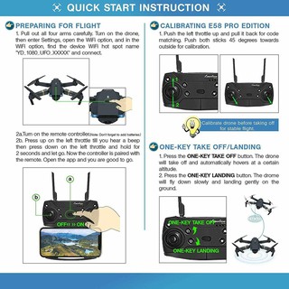 รุ่นอัพเกรด Drone E58 เครื่องบินบังคับ 4K HD กล้อง WIFI ถ่ายภาพ บินนิ่ง ถ่ายวีดีโอ กล้องชัด โดรนไร้สาย โดรนบังคับ