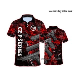 Cz SERIES เสื้อโปโล สีแดง สําหรับผู้ชาย