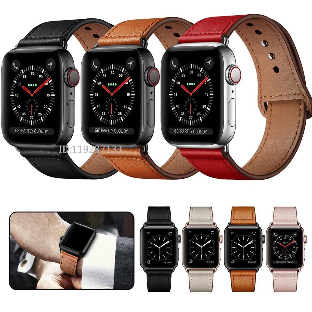 สายนาฬิกาข้อมือหนัง ทนทาน สําหรับ Apple Watch 41 40 38 มม. 49 45 44 42 มม. Series Ultra2 Ultra 9 8 7 SE 6 5 4 3 2 1