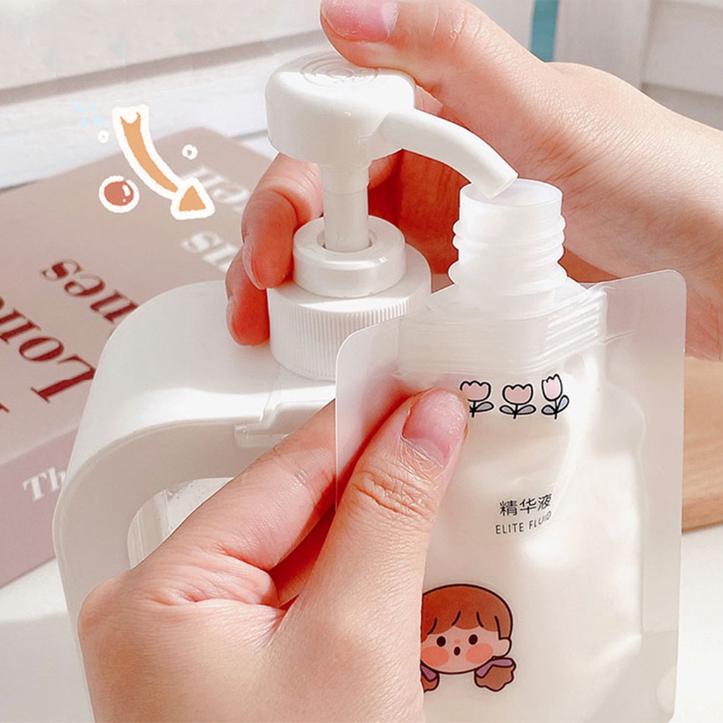 30ml/ 50ml /100ml กระเป๋าเครื่องสําอาง โลชั่น เจลอาบน้ํา แชมพู แบบพกพา กันรั่ว ใช้ซ้ําได้