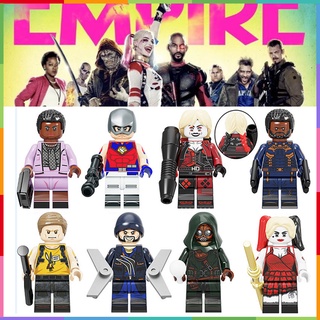 Harley Quinn Minifigures Suicide Squad DC ฮีโร่ Peacemaker Bloodsport กัปตันบูมเมอแรง Ratcatcher Minifigures