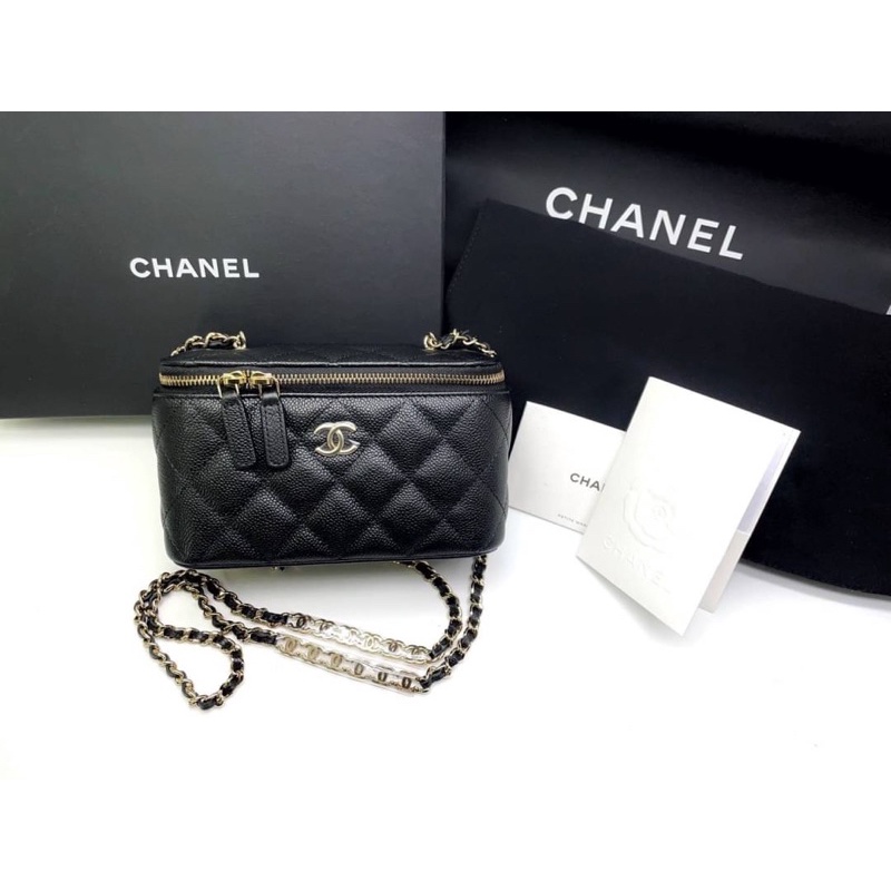 New Chanel Vanity Caviar Skin Black GHW