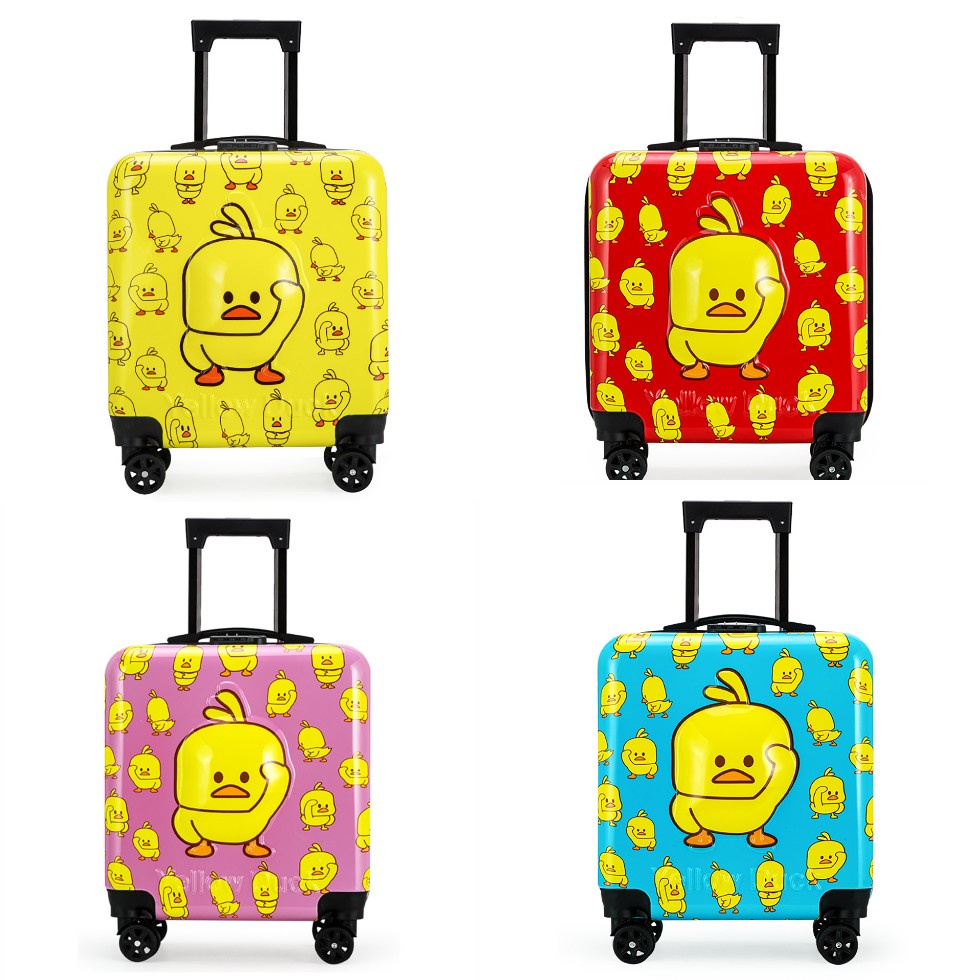 กระเป๋าเดินทางล้อลาก ลายเป็ดน้อย สำหรับเด็ก ขนาด 20 นิ้ว (สีเหลือง,สีแดง,สีชมพู,สีฟ้า)
