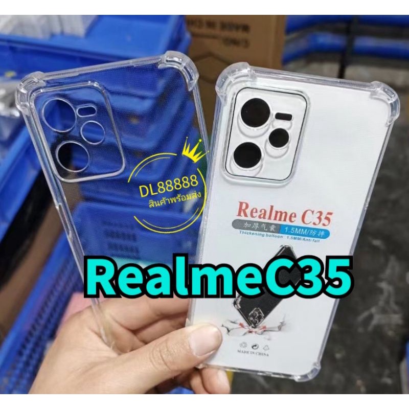 Realme 10T เคสใสกันกระแทกคลุมกล้อง For Realme C35 / C31 / 9 Pro Plus / 9i / 9Pro / Narzo 50A Prime C30 C30s C33 C55 C53