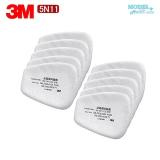 3M 5N11 [1 กล่อง 10 ชิ้น] แผ่นกรอง สำหรับหน้ากากกันสารเคมี ฝุ่นละออง ของแท้ 100% มาตรฐาน N95