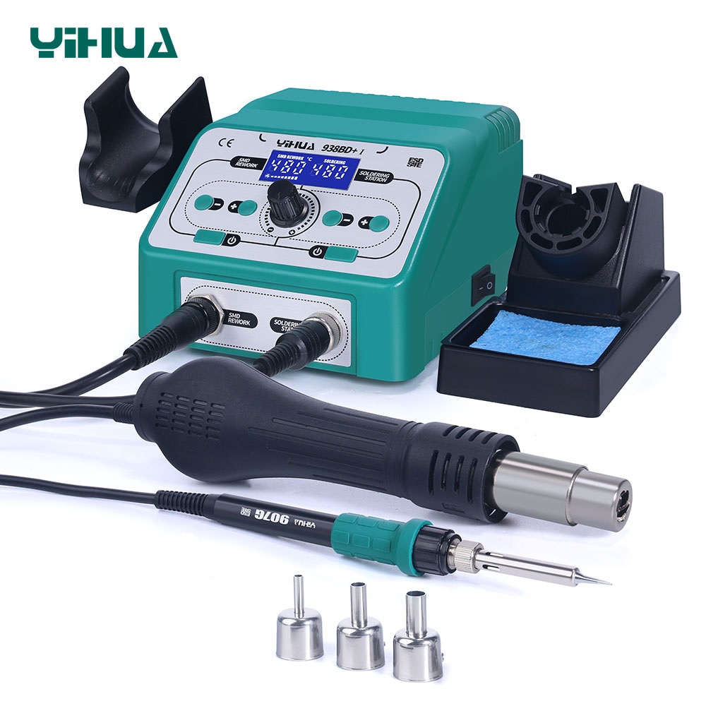 YIHUA 938BD+-I 740W Hot Air Gun สถานีบัดกรีซื้อ BGA Rework Station Desoldering Station SMD เชื่อมซ่อ