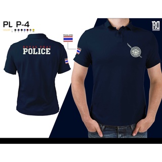 PL P-4 เสื้อโปโลตำรวจ งานปัก เนื้อผ้าจูติTK  [ มีเก็บเงินปลายทาง ]