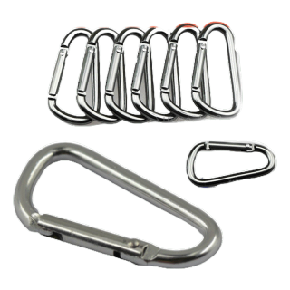 KingSports คุณภาพสูง 6 ซม. D-Shape Carabiner อุปกรณ์ตั้งแคมป์กระเป๋าเป้สะพายหลังหัวเข็มขัดขวดน้ำแขวนพวงกุญแจ