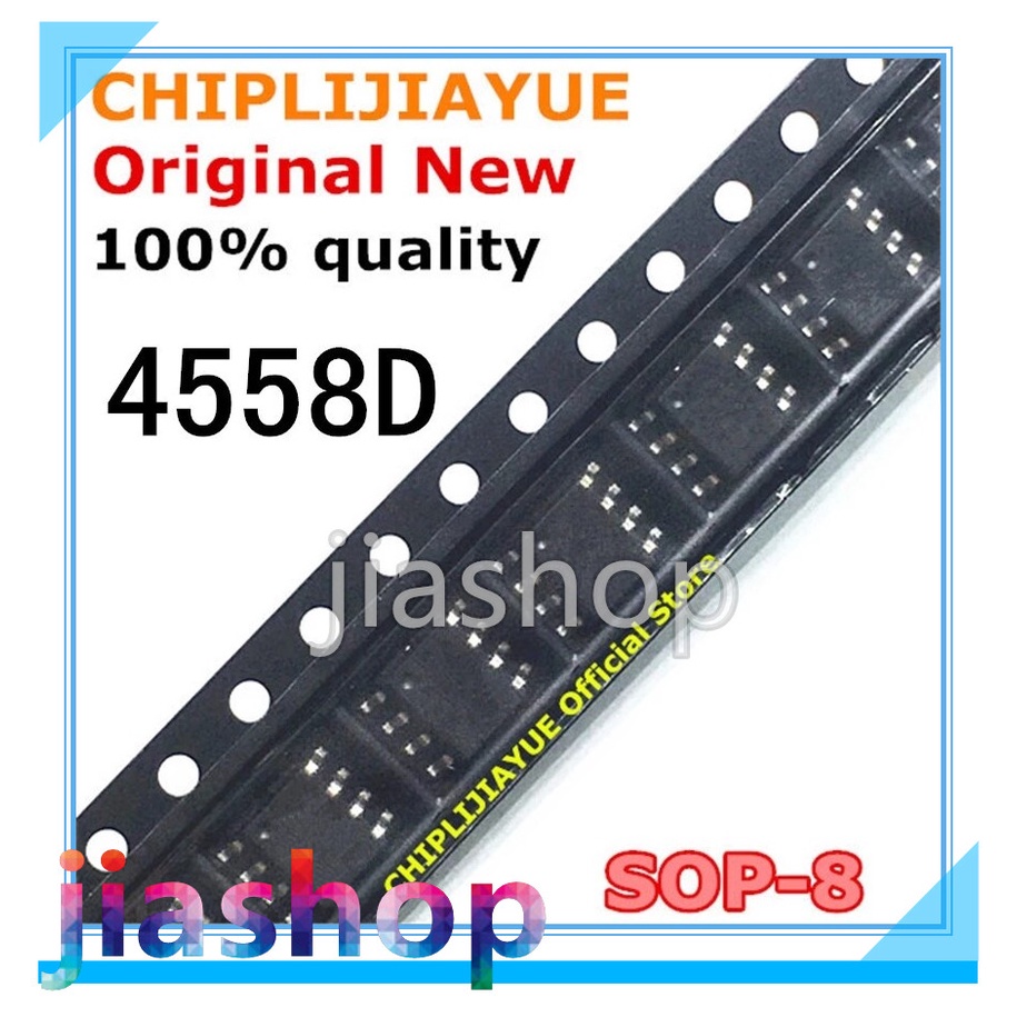 50PCS 4558D SOP8 JRC4558 SOP JRC4558D NJM4558 4558 SOP-8 SMD ใหม่และชิป IC ชุด