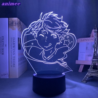 โคมไฟกลางคืน Led รูป Haikyuu Oikawa Tooru 3d สําหรับตกแต่งห้องนอนเด็ก