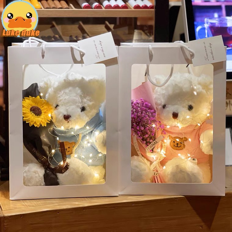 พร้อมส่ง ตุ๊กตาหมี ขนนิ่ม 30 ซม ตุ๊กตาหมีน่ารัก ของขวัญรับปริญญา ของขวัญปัจฉิ