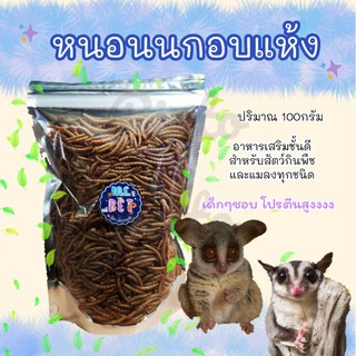 หนอนนกอบแห้งสำหรับสัตว์เลี้ยง (100g)