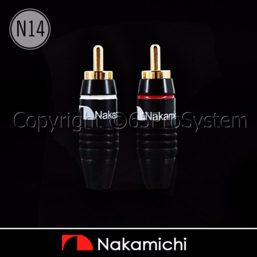 Nakamichi RCA Plugs Connector 6mm (N14) หัว RCA นากามิชิ 24K Gold plated 1คู่