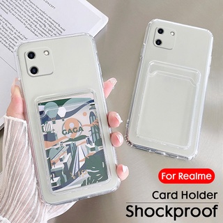 กล่องใส่การ์ด ซิลิโคนนุ่มเคสใสเคสใส่การ์ดที่เก็บรูปถ่าย เคส Realme 10 8 9 Pro Plus 7i 8i 9i 5 5i 6i C17 C2 C3 C11 C12 C15 C25 C25S C20 C20A C21 C21Y C25Y C35 C31 C30 C33 C55 Narzo 50A Prime 50i 50 Pro 20A