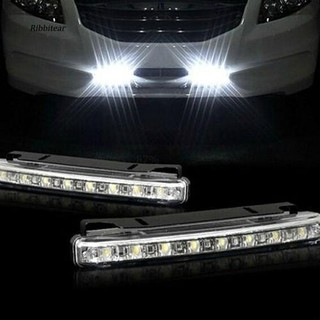 Rbtr_2 ชิ้น 8 LED หลอดไฟตัดหมอกกันน้ำสำหรับติดรถยนต์