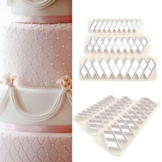 3Pcs Square Geometric Cutters Fondant Cookie Geometry Cake Fondant Mold Cake Decorating Tools Baking Accessories