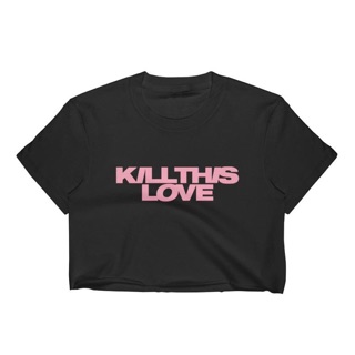 เสื้อครอป kill this love blackpink สีดำและสีขาว