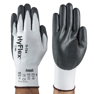 ถุงมือกันบาดระดับ 3 ANSELL 21AED11-724#9 ถุงมือยาง Cut Resistant Gloves Level 3 ANSELL 21AED11-724#9