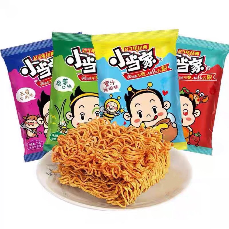 มาม่า ขนมขบเคี้ยว มาม่าแห้ง สามารถรับประทานได้เลยเป็นอาหารทานเล่น 20g 小当家干脆面