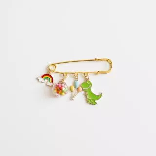 เข็มกลัดคนท้องสวยงาม_ไดโนเสาร์เขียว(พร้อมส่ง)