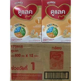 [ขายยกลัง-12กล่อง] โฉมใหม่ นมผง ดูแลค สูตร 1 550 ก ขายยกลัง Dumex Dulac 3D IRON+